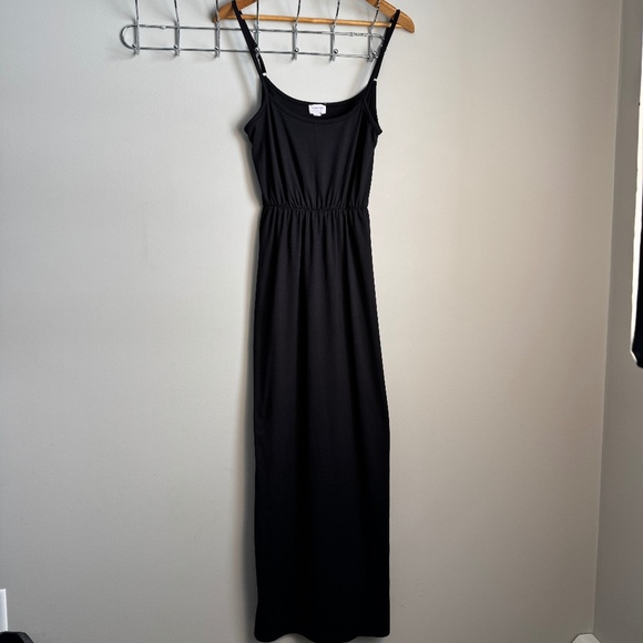 Ardene Women's Small Babydoll Maxi Dress Black Empire Waist Stretchy Festival - Picture 1 of 16